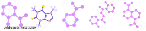 Cute Science Atom DNA Molecule Cartoon Clipart for Kids Chemistry Biology Classroom Lab Decor Sticker