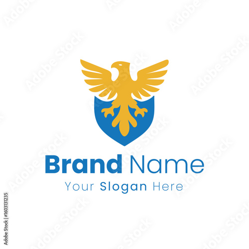 Modern Emblematic Eagle Shield Design for Corporate Brand Identity and Logo Creation