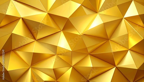 Fototapeta Naklejka Na Ścianę i Meble -  Golden triangular geometric pattern