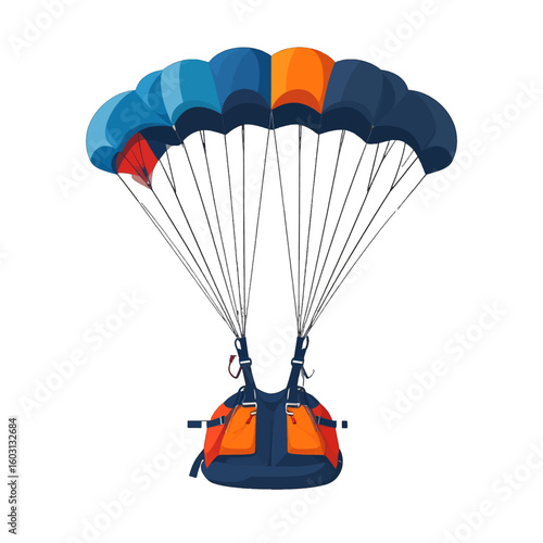 Colorful Open Parachute Graphic Design