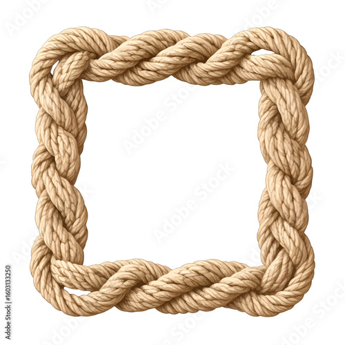 Beige Rope Square Frame