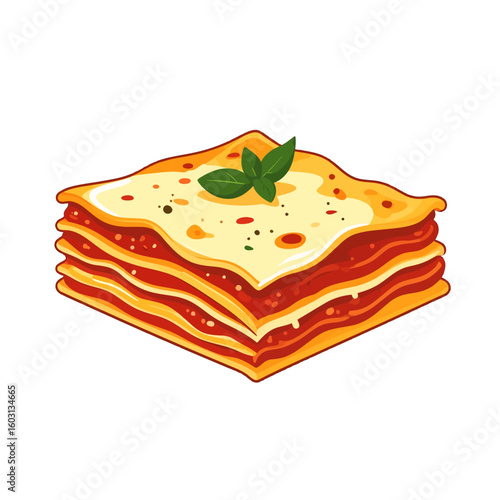 Colorful Lasagna Illustration