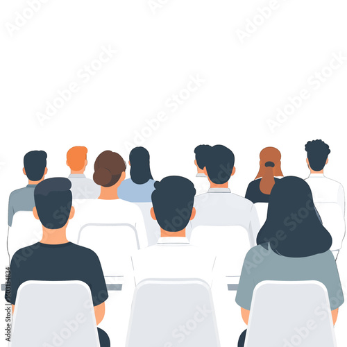 Group Of People In An Audience Listening To A Presentation
