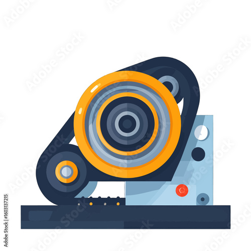 Colorful Industrial Machine Illustration