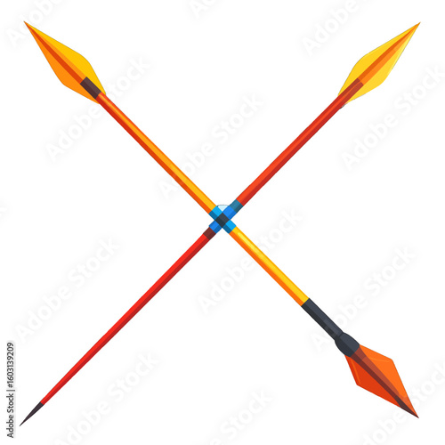 Crossed Colorful Arrows Illustration
