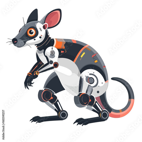 Futuristic Robotic Wallaby Illustration
