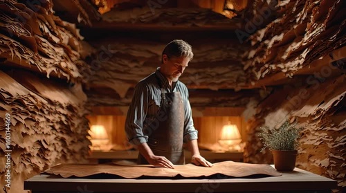 Local leather tanning potter traditional, local leather tanning potter video for traditional industries, cinematic local leather tanning potter stock footage available, explore local leather tanning 