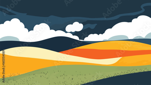 Vibrant Summer Meadow Landscape with Lush Green Grassland