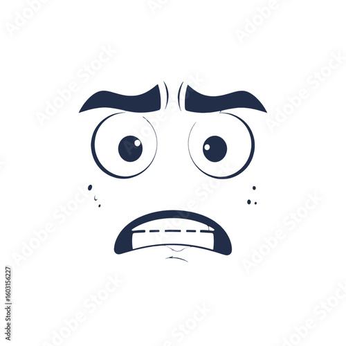 Scared Face Illustration