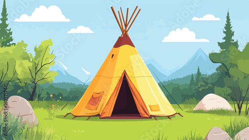 Contemporary Wigwam House Set in Serene Natural Landscape - Teepee Shelter Design