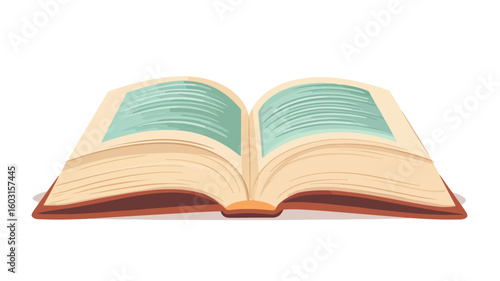 Open School Textbook with Pages for Educational Content Display