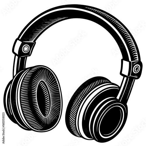 headphones on a white