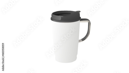 Buy insulated travel mug with handle for coffee tea hot drinks stainless steel reusable cup with lid online
