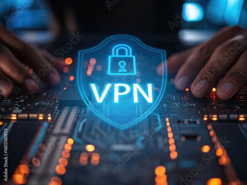 Wallpaper Mural Secure virtual private network connection over digital network infrastructure Torontodigital.ca