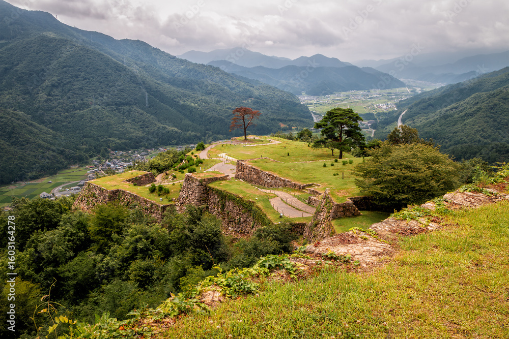 Fototapeta premium Takeda Castle Ruins in Hyogo, Japan