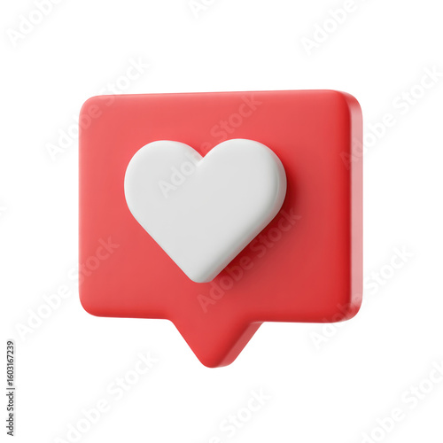 Free Download Red notification icon with a white heart symbol representing likes or social media engagement - GFXLoad