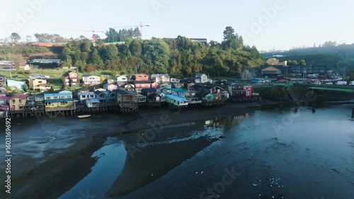 Colorful Stilt Houses in Castro Chiloe Island Chile Coastal Village Charm