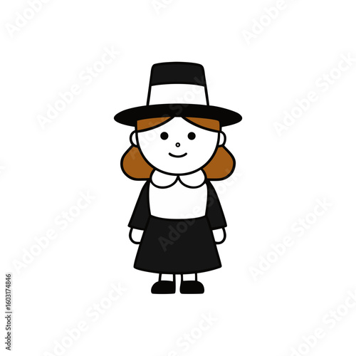 little girl with a hat