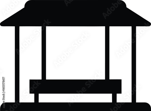 Black vector gazebo icon