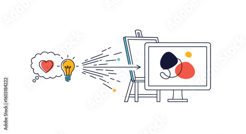Illustrating the Creative Process from Idea Generation to Visual Design and Execution