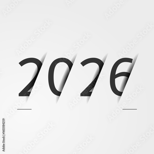 Happy new year - best wishes 2026 with colorful number. Perfect vector for poster banner greeting and new year 2026 celebration.
