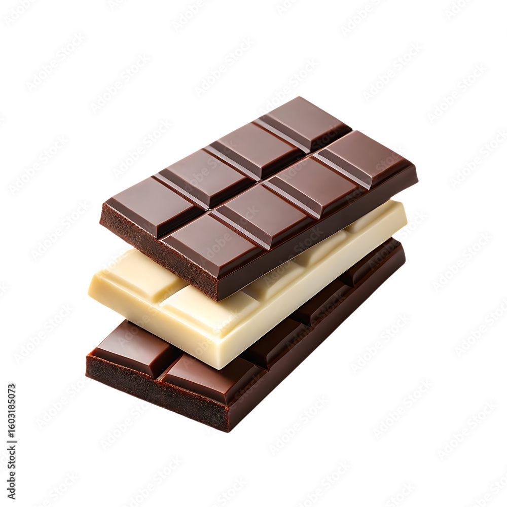 Fototapeta premium chocolate bar on white background