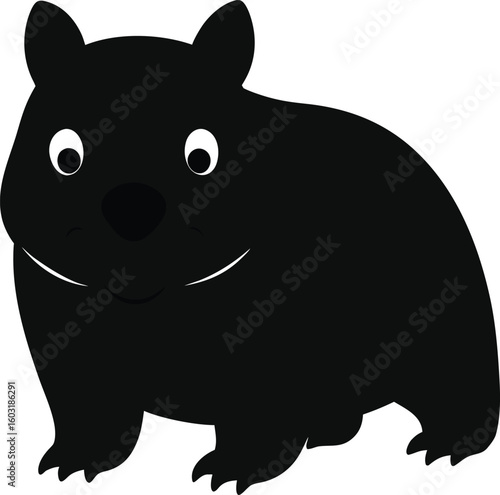 Vector wombat silhouette icon