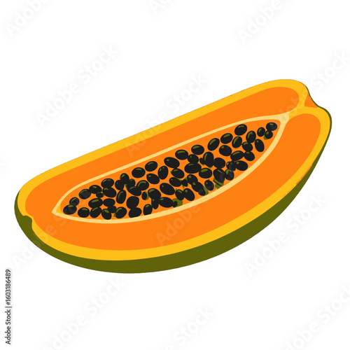 Illustrative Slice Of Papaya