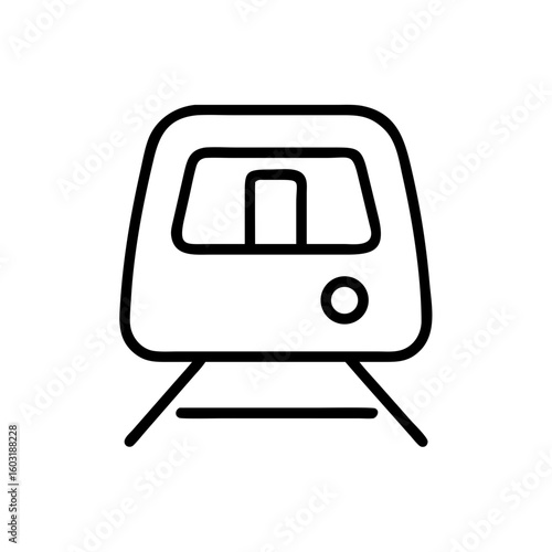 Train icon vector illustration transport subway travel commuter rail