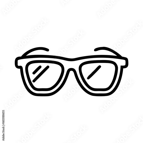 Outline eyeglasses vector eye protection spectacles fashion style wear