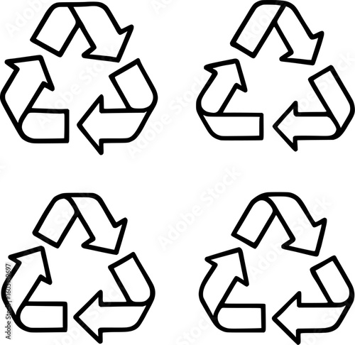 set of recycling icons