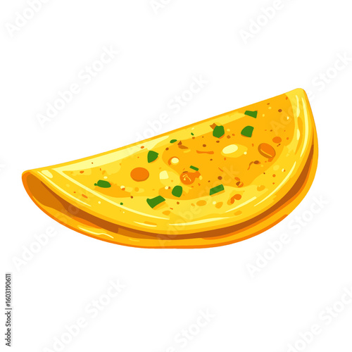 Pixelated Slice Of Golden Omelette