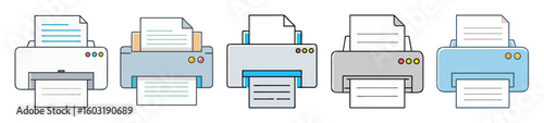 Classic Document Printer Icons