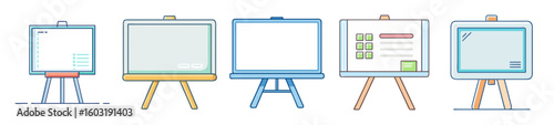 Modern Whiteboards and Presentation Easels – Office & Classroom Icons
