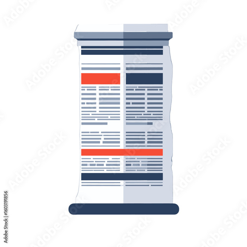 Simple Roll Up Display With Orange Text