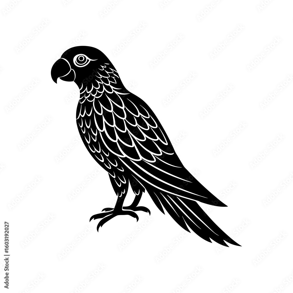Obraz premium silhouette of a parrot vector art