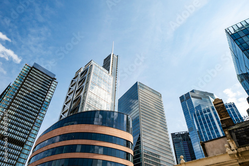 British high rise office buildings in the city of London financial district, centre of the UK banking and finance industry.