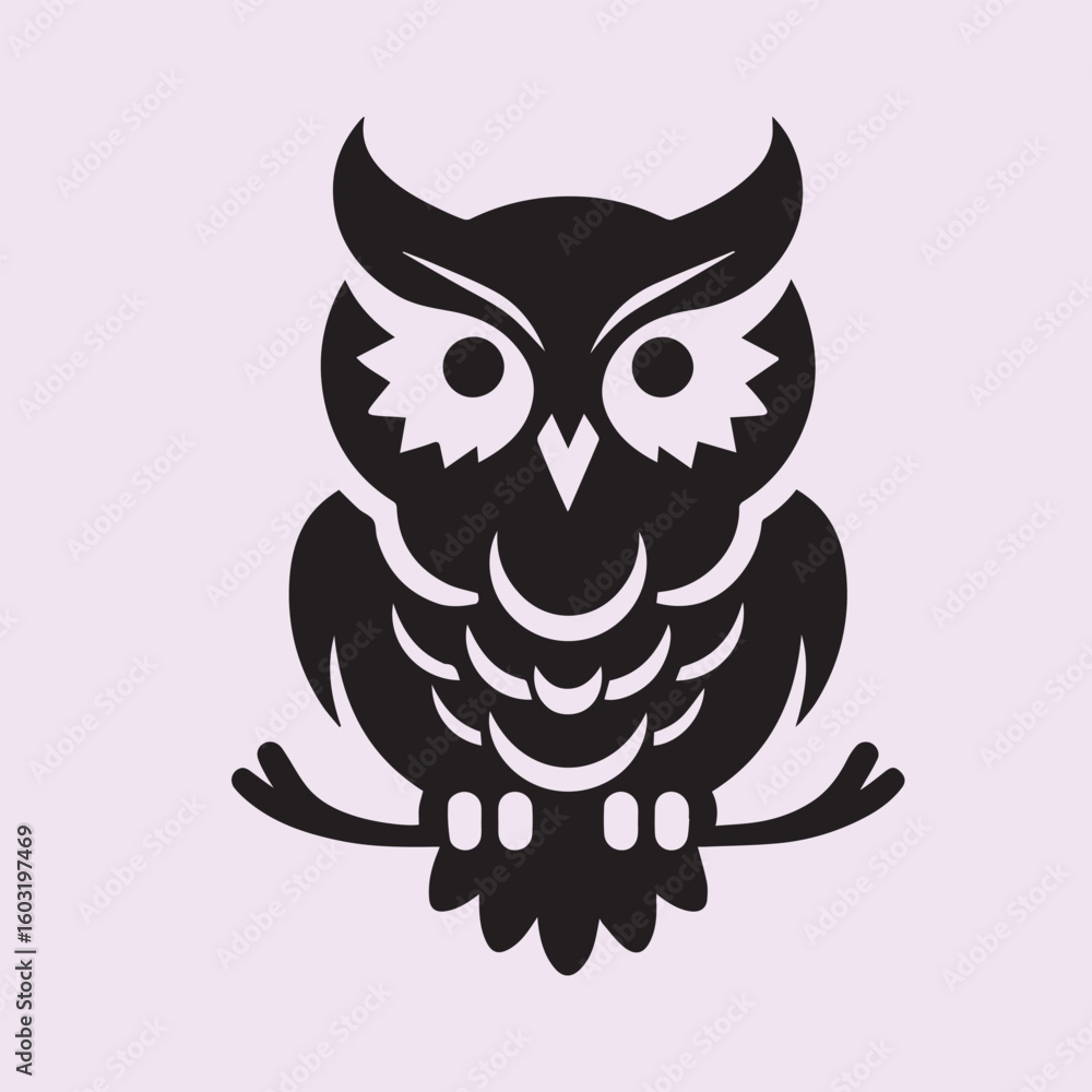 Fototapeta premium owl on white background vector