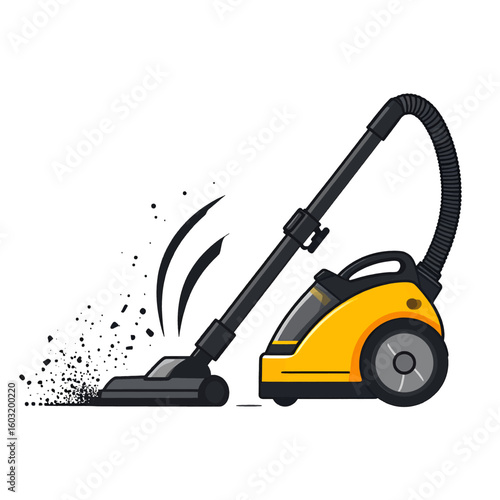 Pixel Art Vacuum Cleaner Illustration