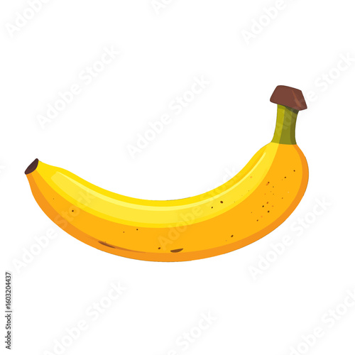 Single Yellow Banana Illustration