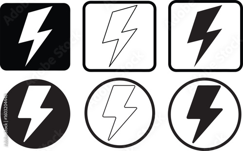 Collection of flash icons in a distinctive silhouette style Free Download Collection of flash icons in a distinctive silhouette style - GFXLoad