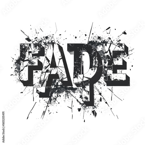 Abstract Typography Design With Grunge Effect