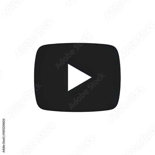 YouTube Play Button: Icon, Logo, Media Player Symbol