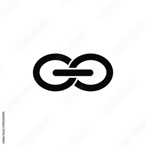 Interlocking oval links symbol chain link icon interlocking rings