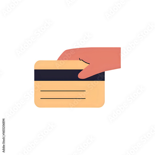 Wallpaper Mural Credit Card Payment: Secure Online Transaction Illustration Torontodigital.ca