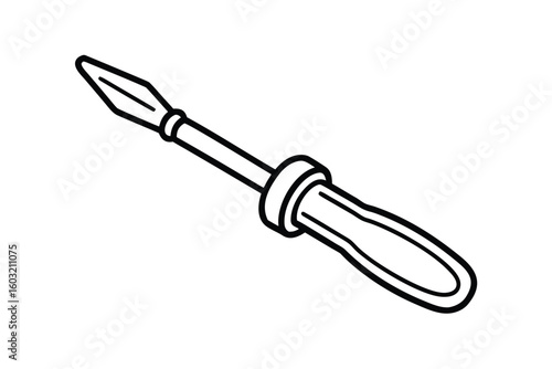Hand Drawn Sculpting Chisel Icon No Text