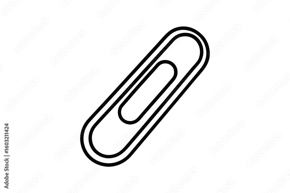 Hand Drawn Paper Clip Icon No Text Hand Drawn Paper Clip Icon No Text