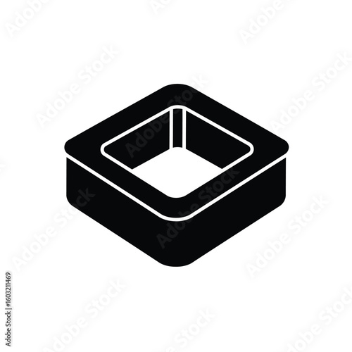 Black square mold icon shape