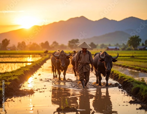 sunset in the desert