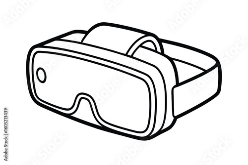 Doodle Style Vr Headset Icon Illustration